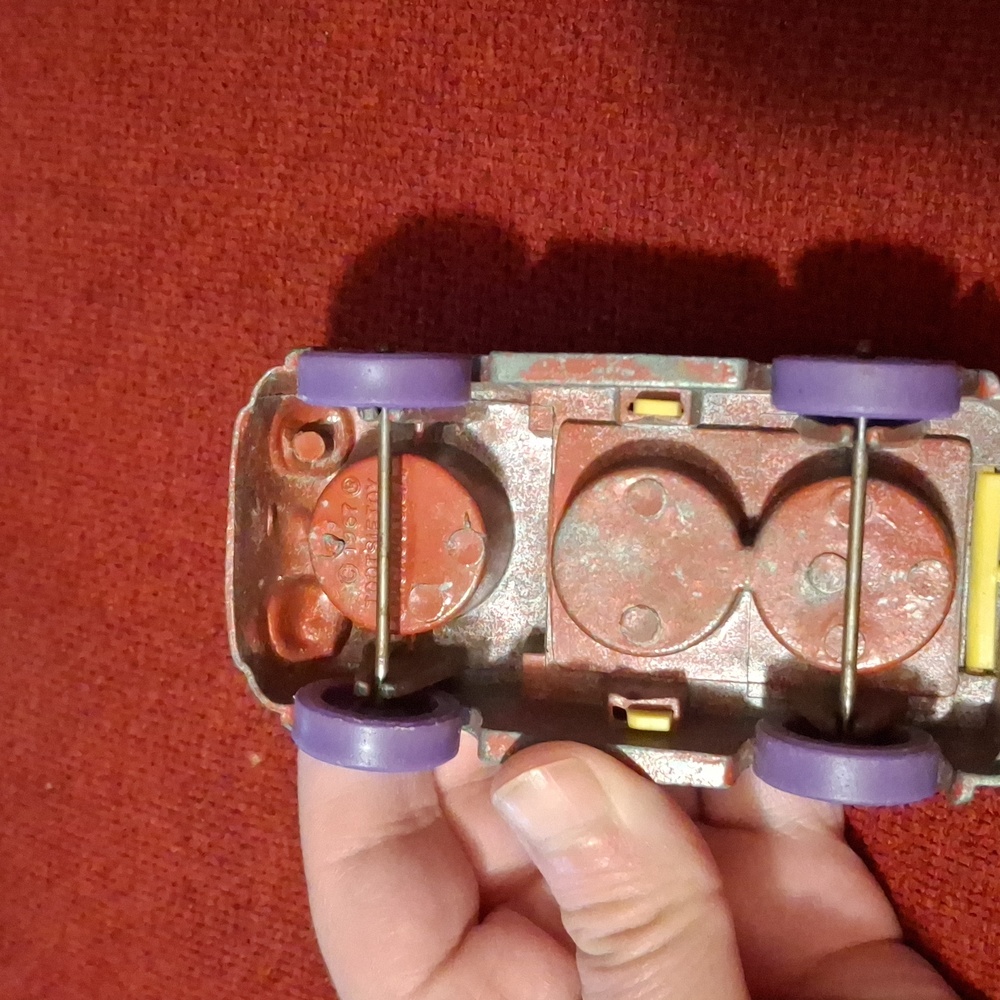 Tootsie Toy Red and Yellow Classic Toy Utility Vehicle Happy Face Collectible - Picture 4 of 10